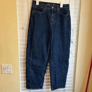 Old Navy Deep Indigo Barrel  Jeans